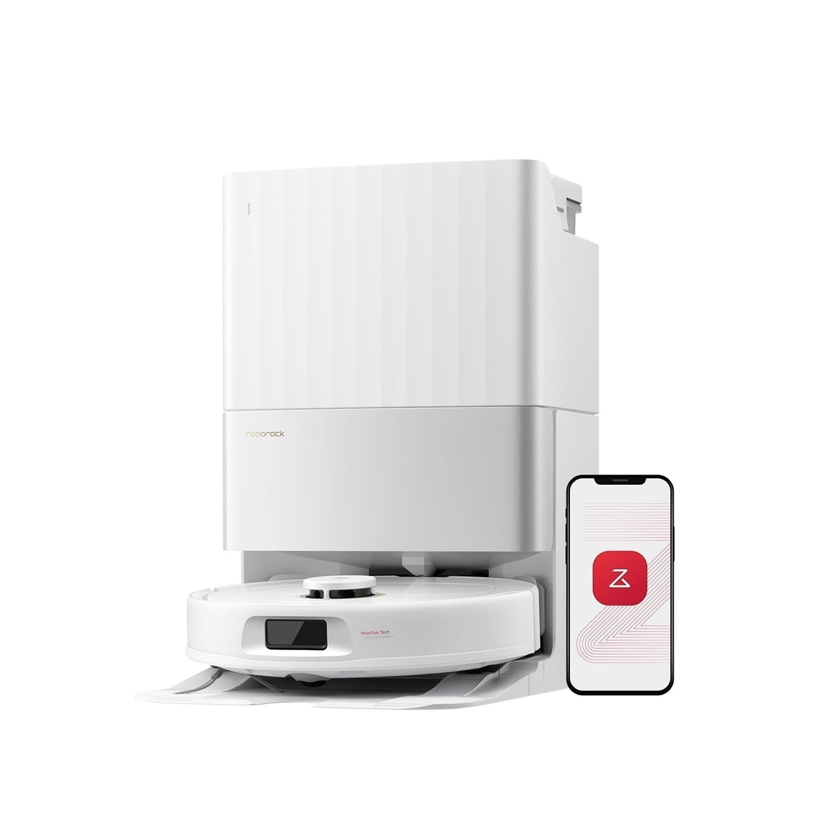 Saugroboter Mit Wischfunktion 12000Pa Saugkraft FlexiArm Kantenwischen Schwarz