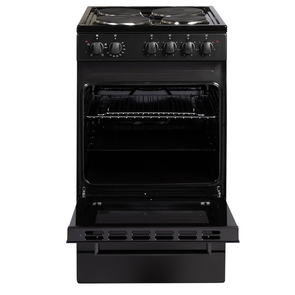 Freistehender Elektroherd 62L 50cm Schwarz