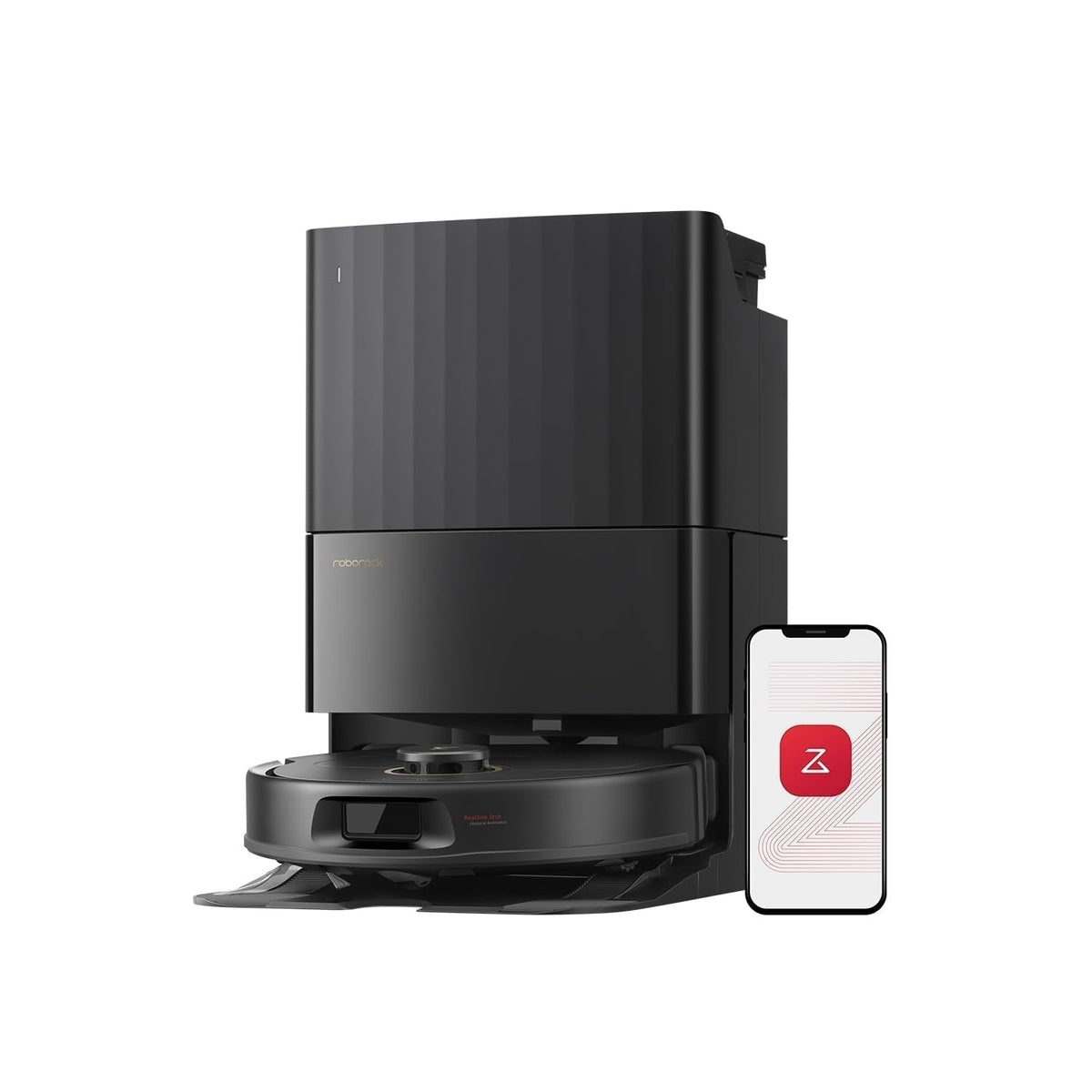 Saugroboter Mit Wischfunktion 12000Pa Saugkraft FlexiArm Kantenwischen Schwarz