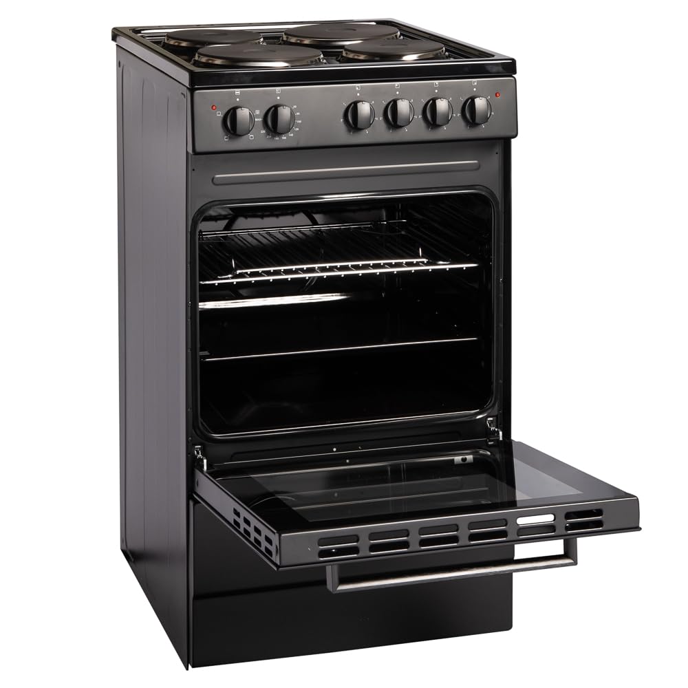Freistehender Elektroherd 62L 50cm Schwarz