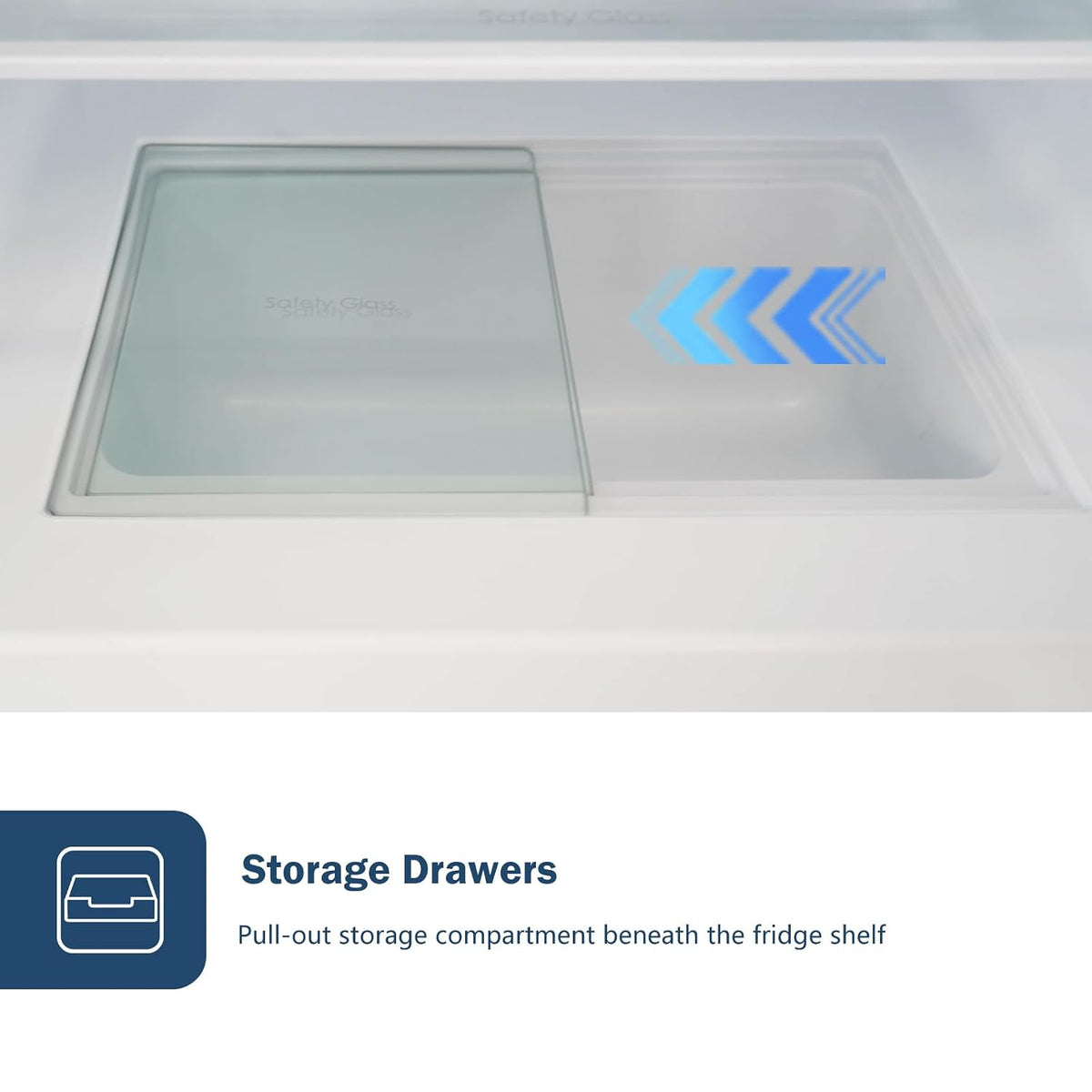 Einbau-Unterbaukühlschrank 110L LED-Licht Wechselbarer Türanschlag Weiß