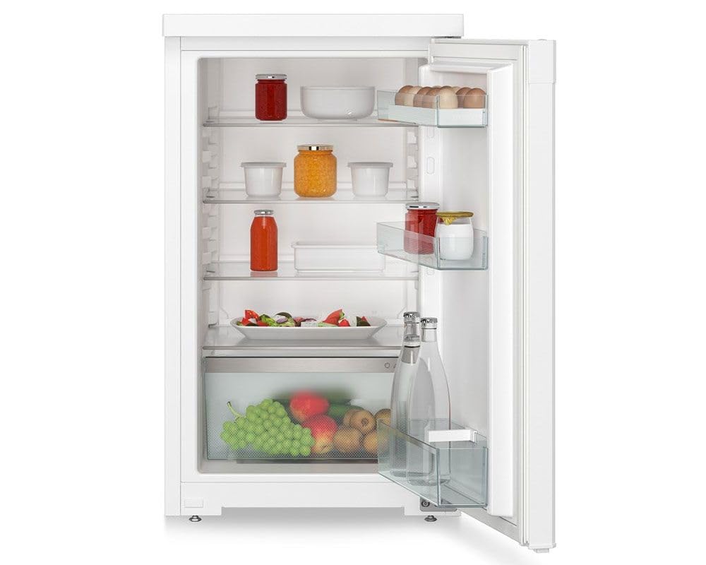 Unterbaukühlschrank 110L LED-Licht Touch-Bedienung Wechselbarer Türanschlag Weiß