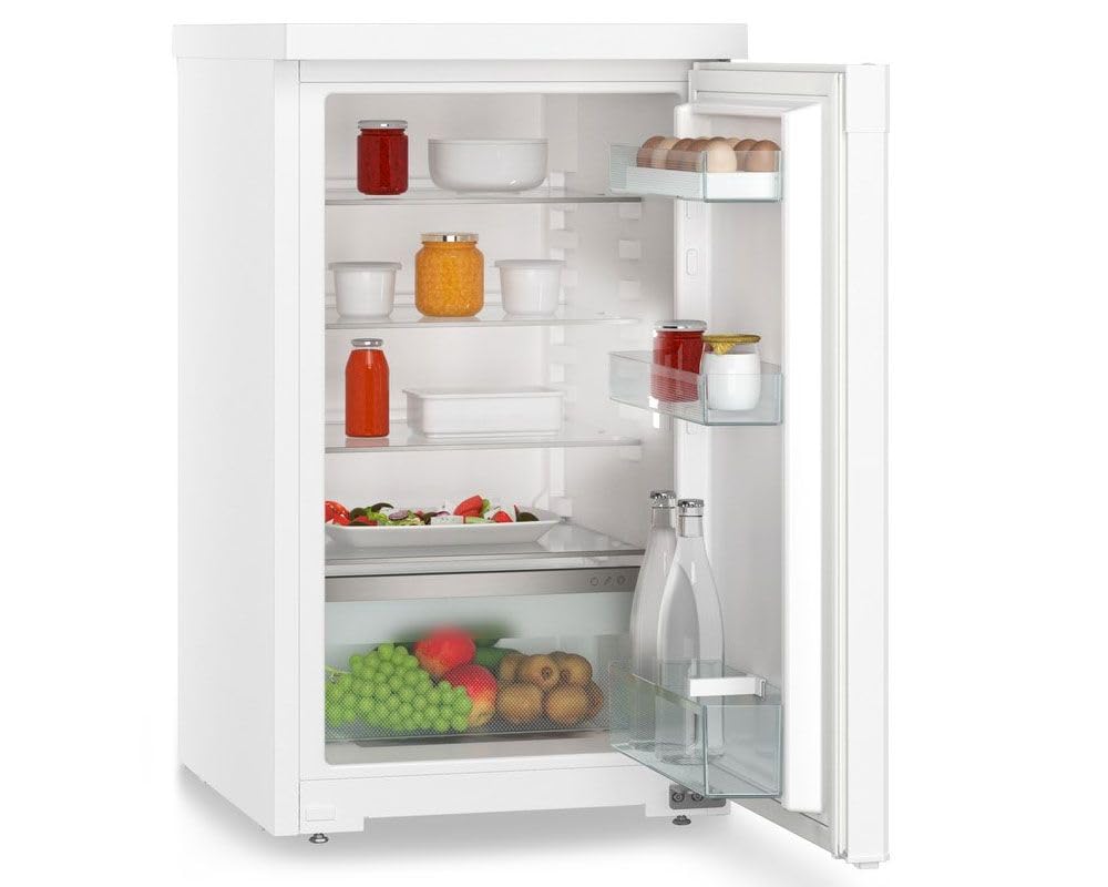 Unterbaukühlschrank 110L LED-Licht Touch-Bedienung Wechselbarer Türanschlag Weiß