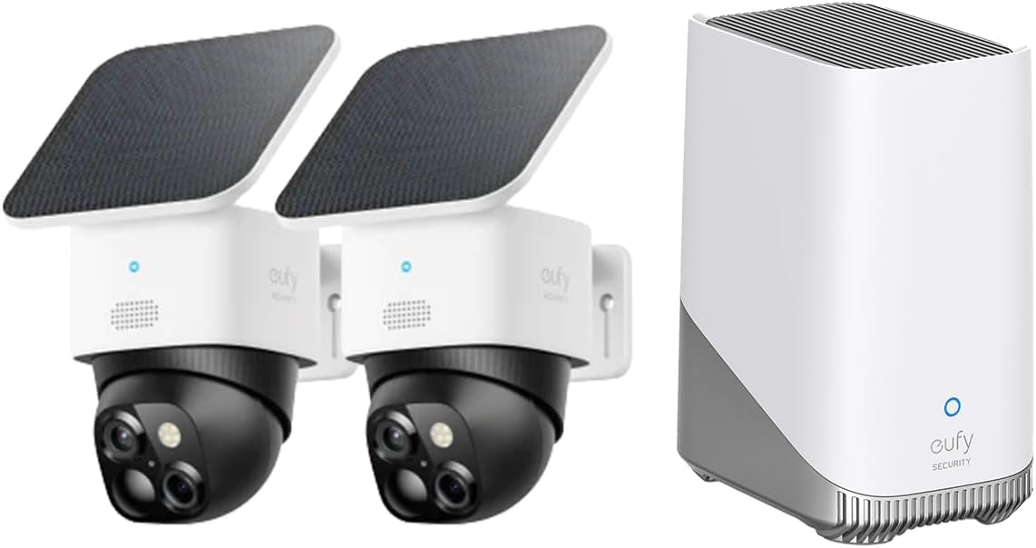 eufy SoloCam 2 Pack, Überwachungskamera Außen, ohne ABO, 360°-Überwachung