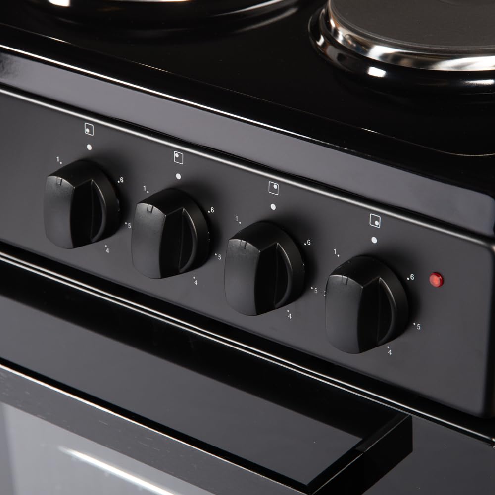 Freistehender Elektroherd 62L 50cm Schwarz