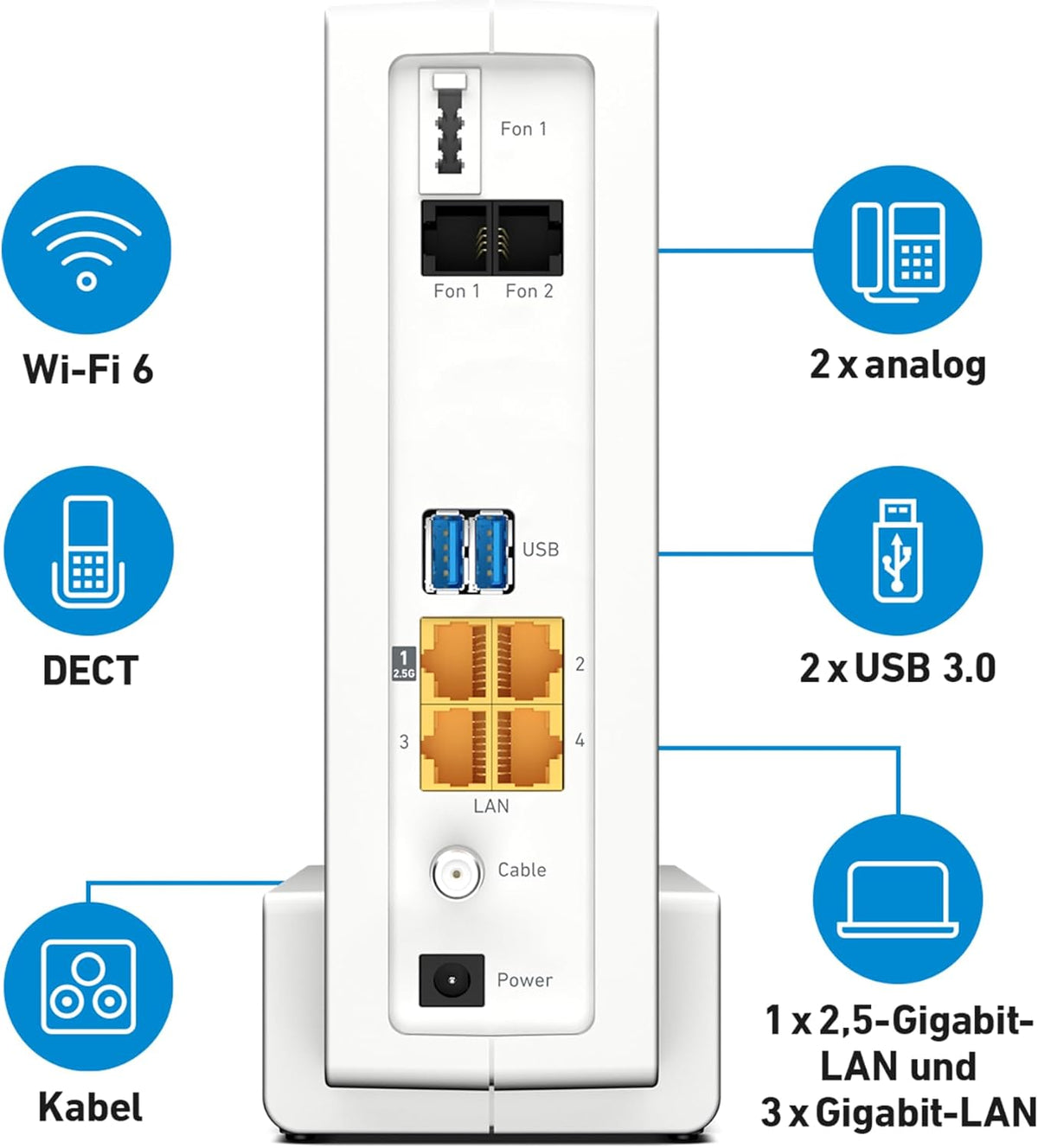 FRITZ!Box 6690 | Router für den Kabel-Anschluss | Wi-Fi 6 bis zu 6 GBit/s