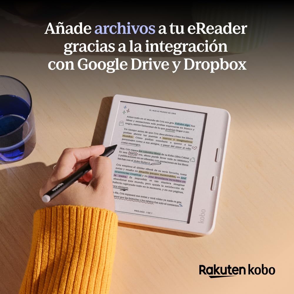 Kobo Libra Color | eReader | 7 Zoll blendfreie Farbe E Ink Kaleido™ 3 Display | Dunkelmodus-Option | Hörbücher | wasserdicht | Schwarz