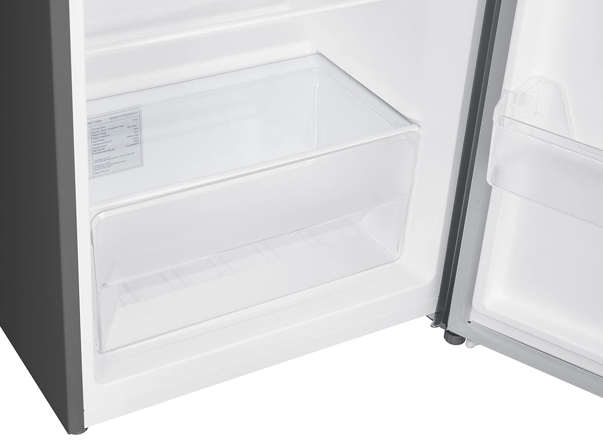 Hoher Freistehender Vollraumkühlschrank 240L 143cm 55cm 5 Ablagen Wechselbarer Türanschlag Inox
