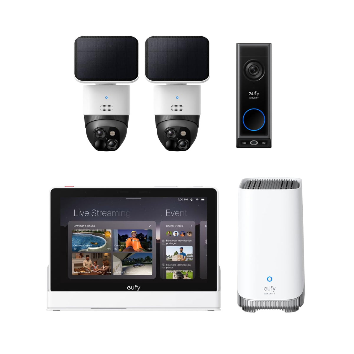 eufy SoloCam 2 Pack, Überwachungskamera Außen, ohne ABO, 360°-Überwachung