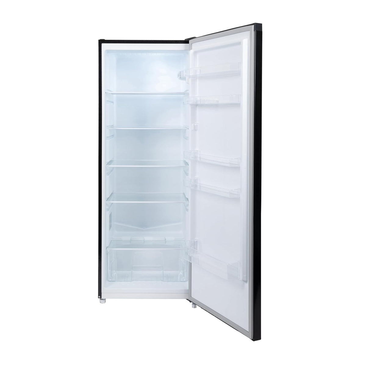 Freistehender Vollraumkühlschrank 241L 144cm Wechselbarer Türanschlag Fleckenresistente Oberfläche Schwarz