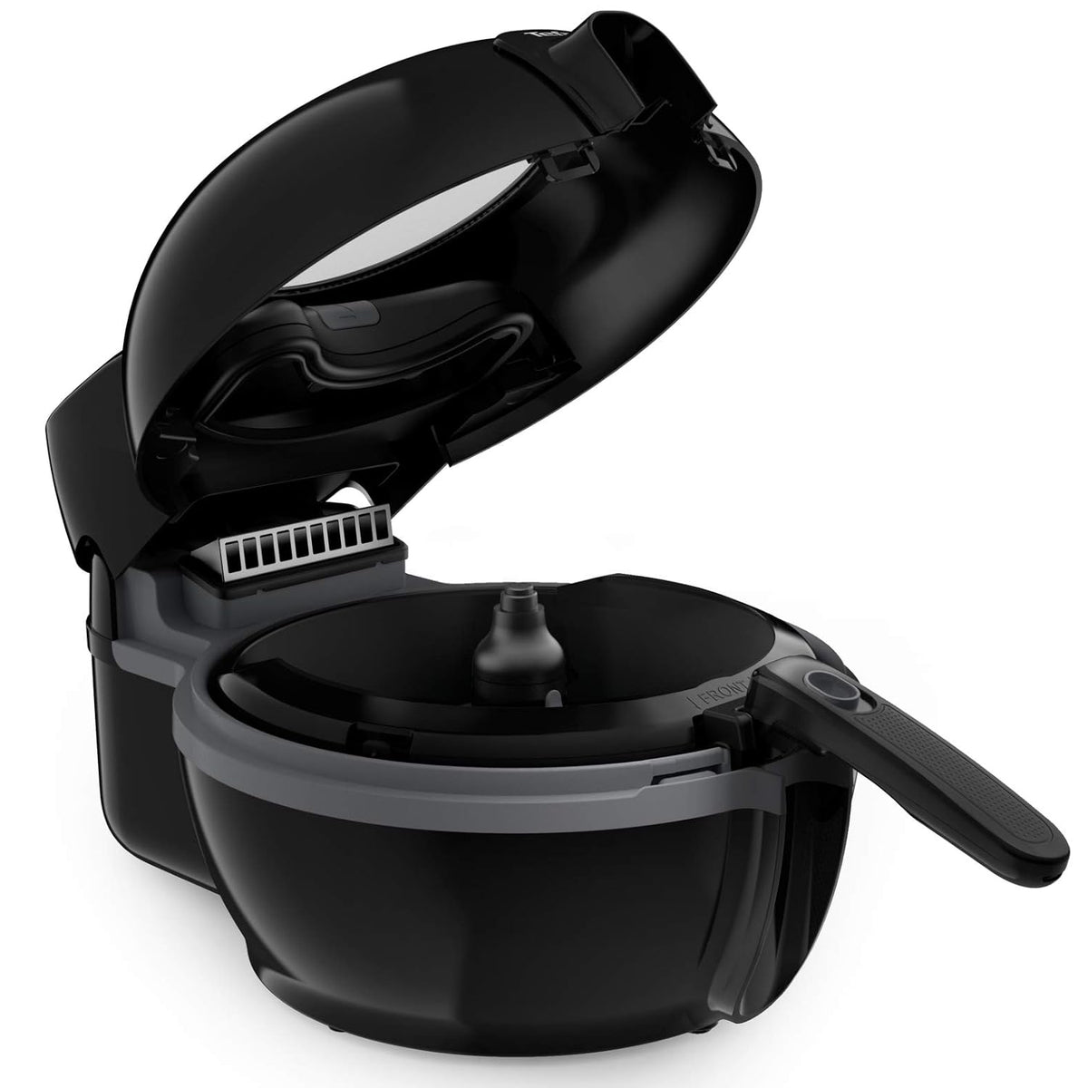 Heißluftfritteuse 1,2kg Fassungsvermögen 1550W 6 Personen Wenig Öl Automatischer Rührarm Schwarz
