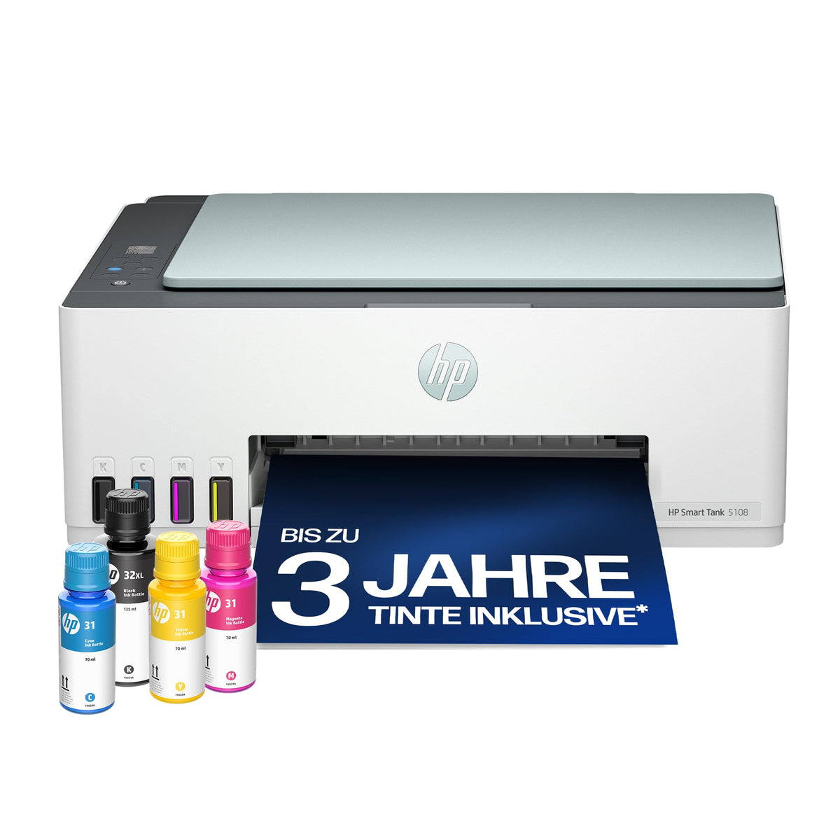 HP Smart Tank 6006 3-in-1 Multifunktionsdrucker (WLAN; Mobiles Drucken) – 3 Jahre Tinte inklusive, 3 Jahre Garantie, großer Tintentank, hohe Reichweite, Drucken in hoher Qualität