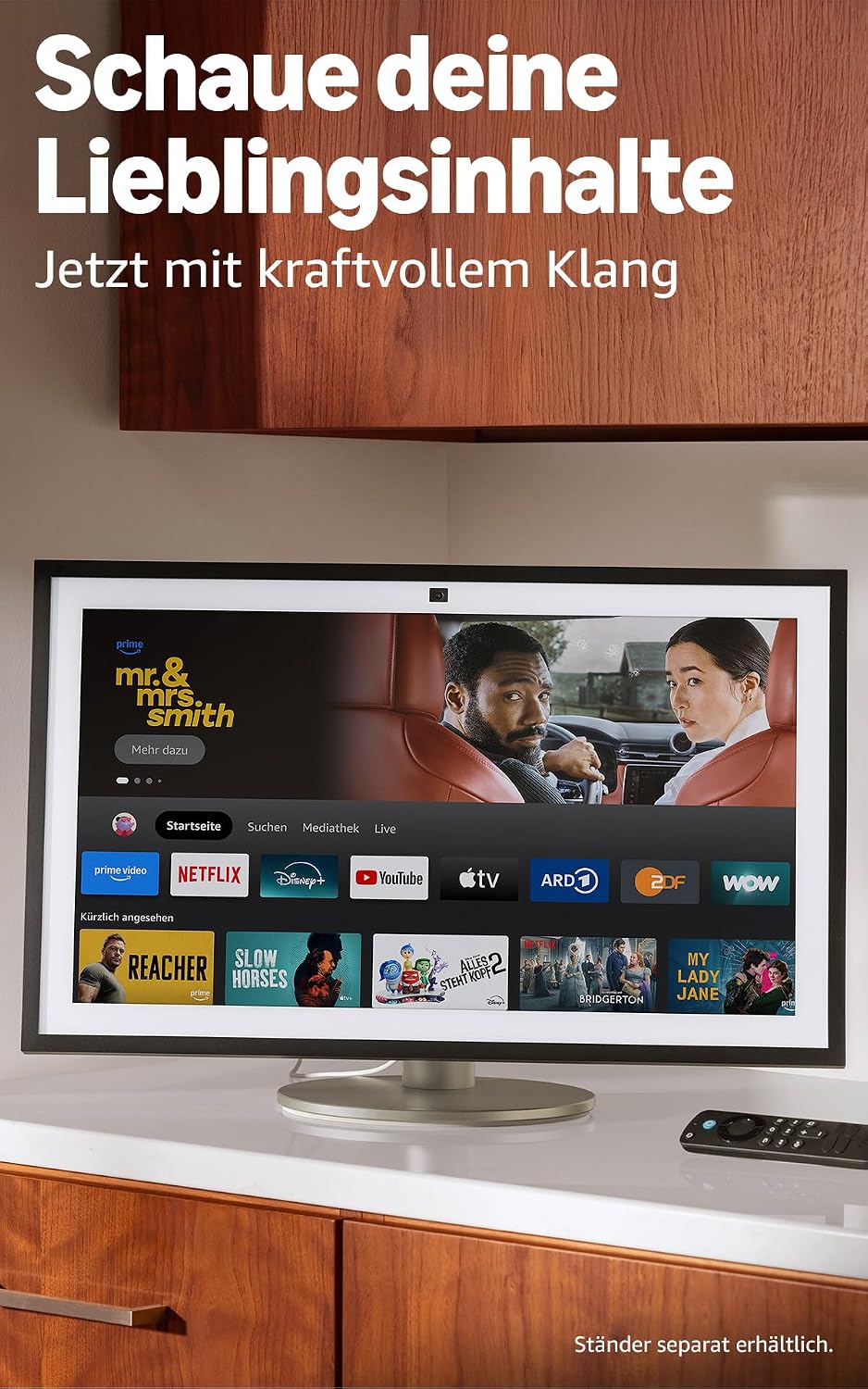 Amazon Echo Show 21 (neueste generation) | Beeindruckendes 21-Zoll-Smart-Display mit integriertem Fire TV, kraftvollem Klang, immersivem HD-Streaming, mit Alexa+ Early Access