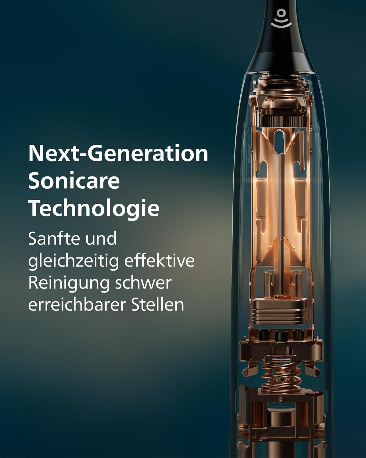 Philips Sonicare Next-Generation DiamondClean 9900 Prestige elektrische Zahnbürste - intelligentes Feedback zur Putzabdeckung, intelligente Andruckkontrolle, 24 Einstellungen, Quarzschwarz, HX9813/92