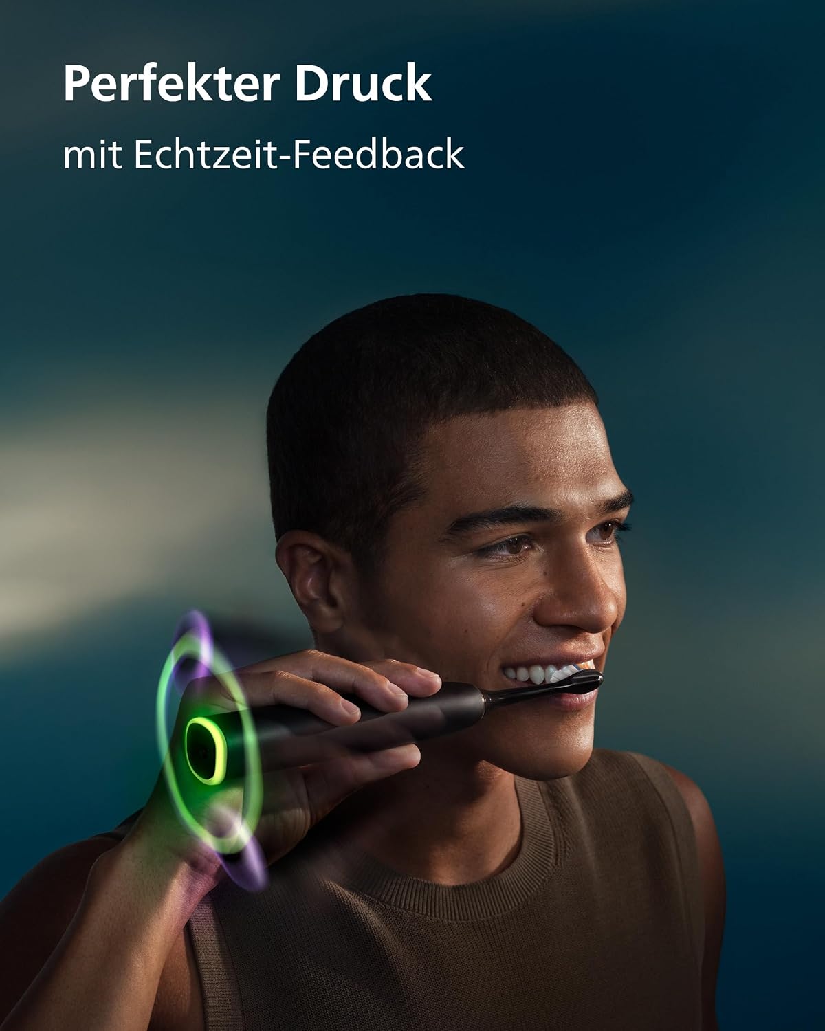 Philips Sonicare Next-Generation DiamondClean 9900 Prestige elektrische Zahnbürste - intelligentes Feedback zur Putzabdeckung, intelligente Andruckkontrolle, 24 Einstellungen, Quarzschwarz, HX9813/92