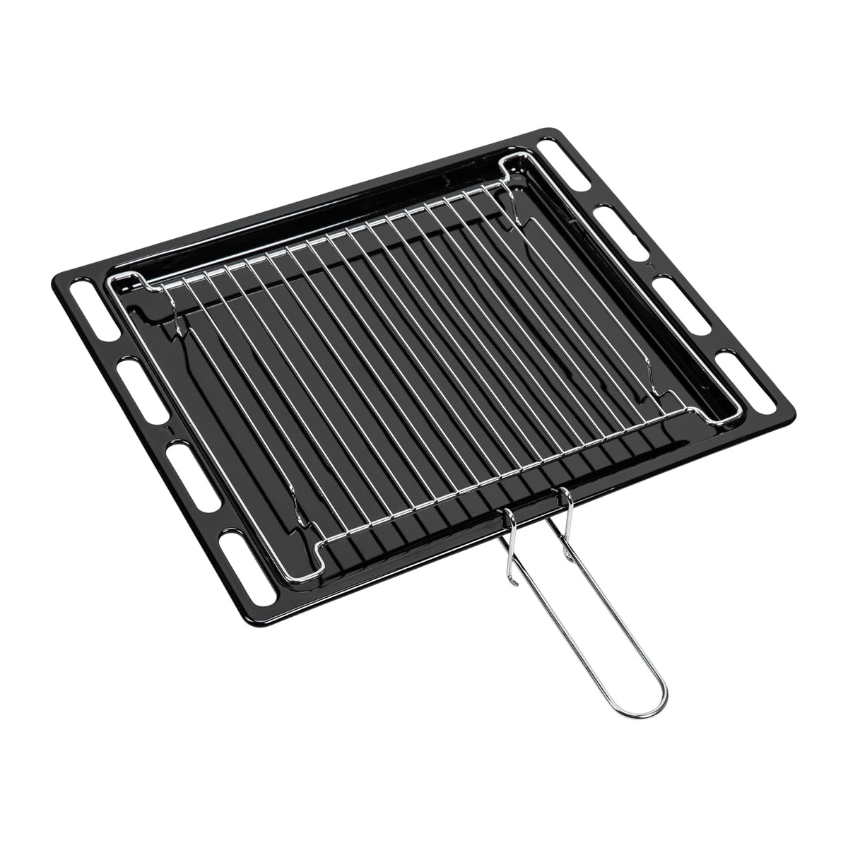 Freistehender Elektroherd Mit Einem Backofen 68L 4 Glaskeramik-Kochzonen Schwarz