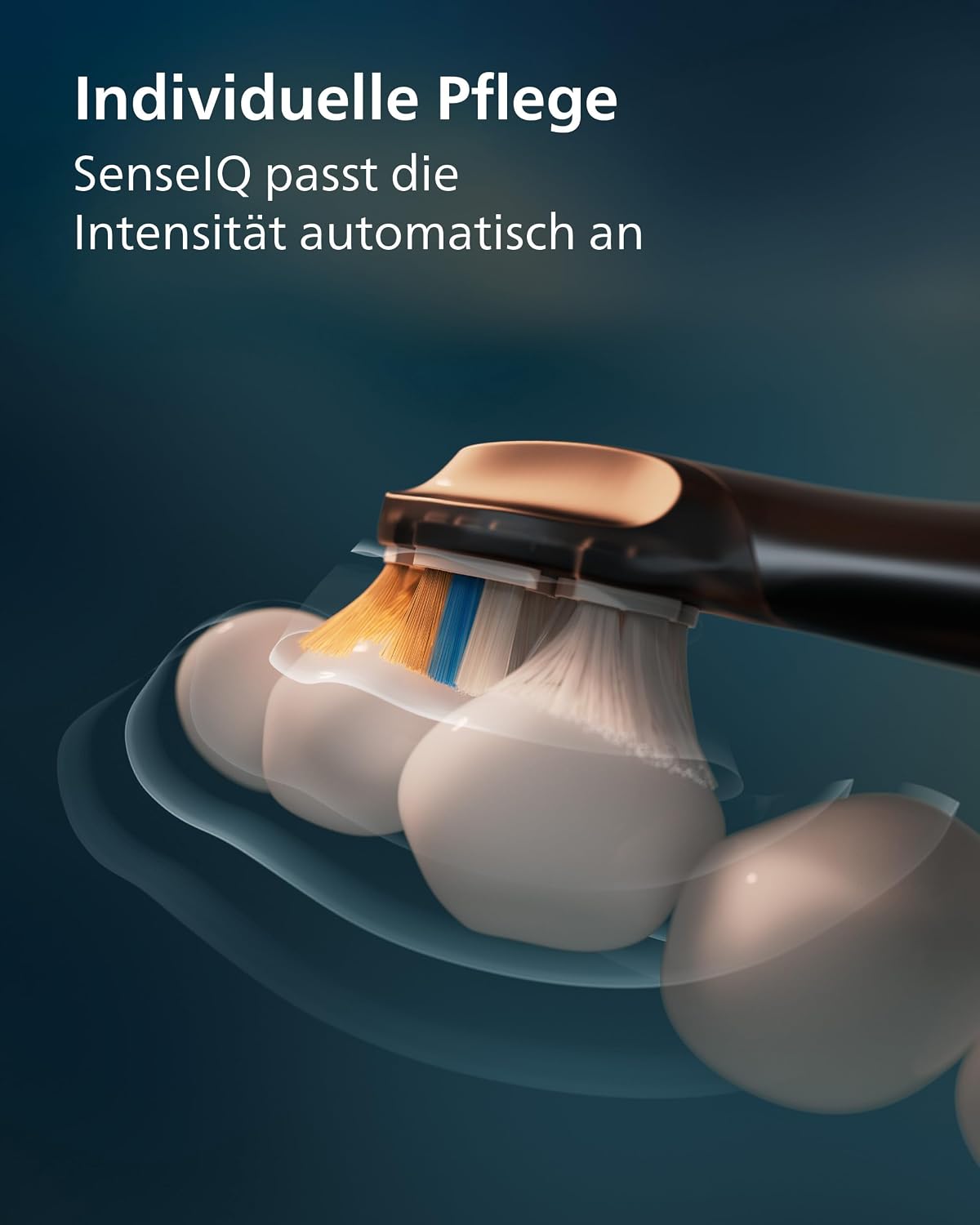 Philips Sonicare Next-Generation DiamondClean 9900 Prestige elektrische Zahnbürste - intelligentes Feedback zur Putzabdeckung, intelligente Andruckkontrolle, 24 Einstellungen, Quarzschwarz, HX9813/92