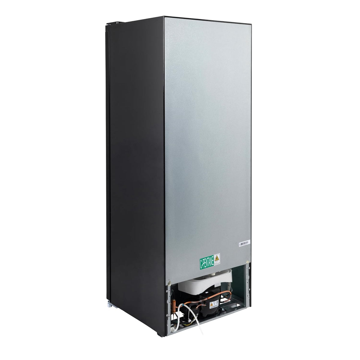 Freistehender Vollraumkühlschrank 241L 144cm Wechselbarer Türanschlag Fleckenresistente Oberfläche Schwarz