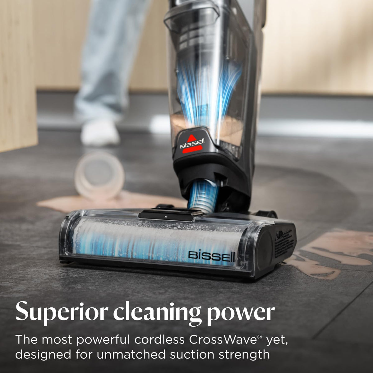 Nass-Trocken-Sauger 30 Min Laufzeit 3 Modi Kabellos Schwarz/Grau