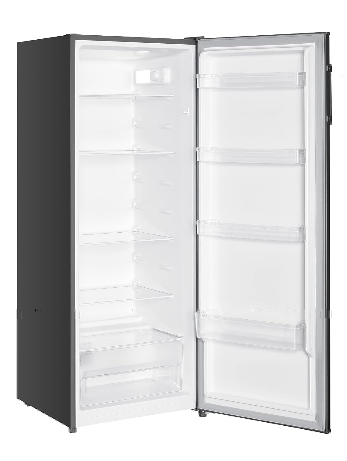 Hoher Freistehender Vollraumkühlschrank 240L 143cm 55cm 5 Ablagen Wechselbarer Türanschlag Inox