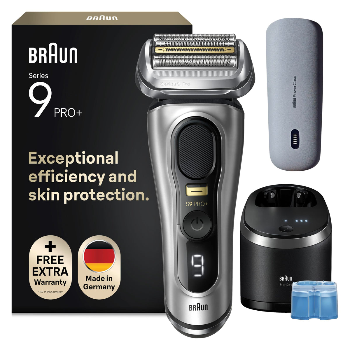 Braun Rasierer Herren Elektrisch Series 9 Pro+, 9677cce, Silber