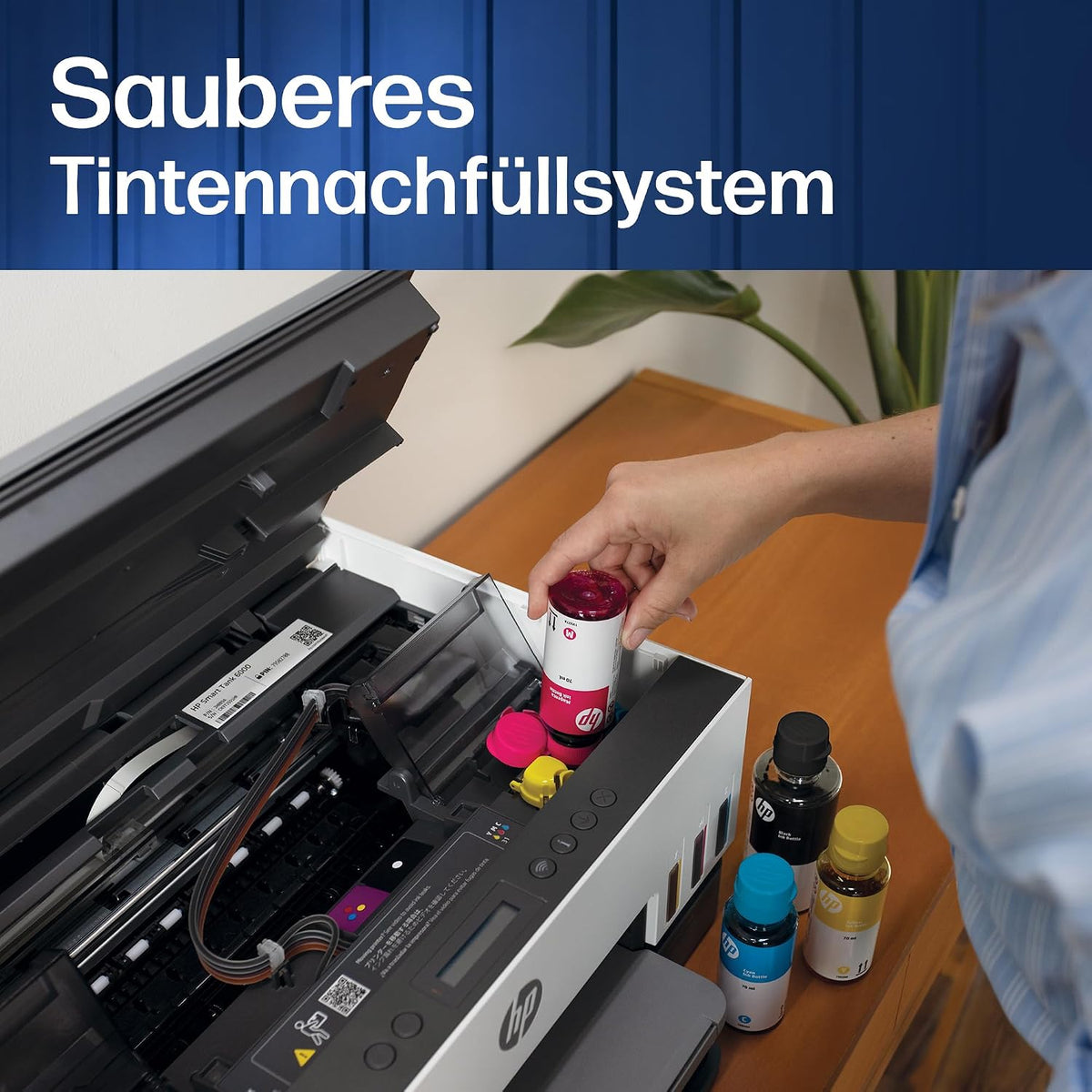 HP Smart Tank 6006 3-in-1 Multifunktionsdrucker (WLAN; Mobiles Drucken) – 3 Jahre Tinte inklusive, 3 Jahre Garantie, großer Tintentank, hohe Reichweite, Drucken in hoher Qualität