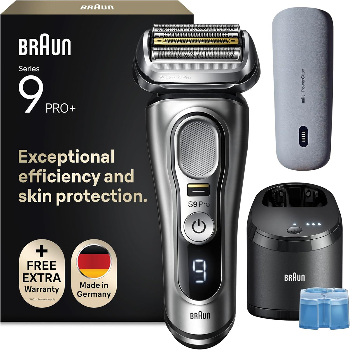 Braun Rasierer Herren Elektrisch Series 9 Pro+, 9677cce, Silber