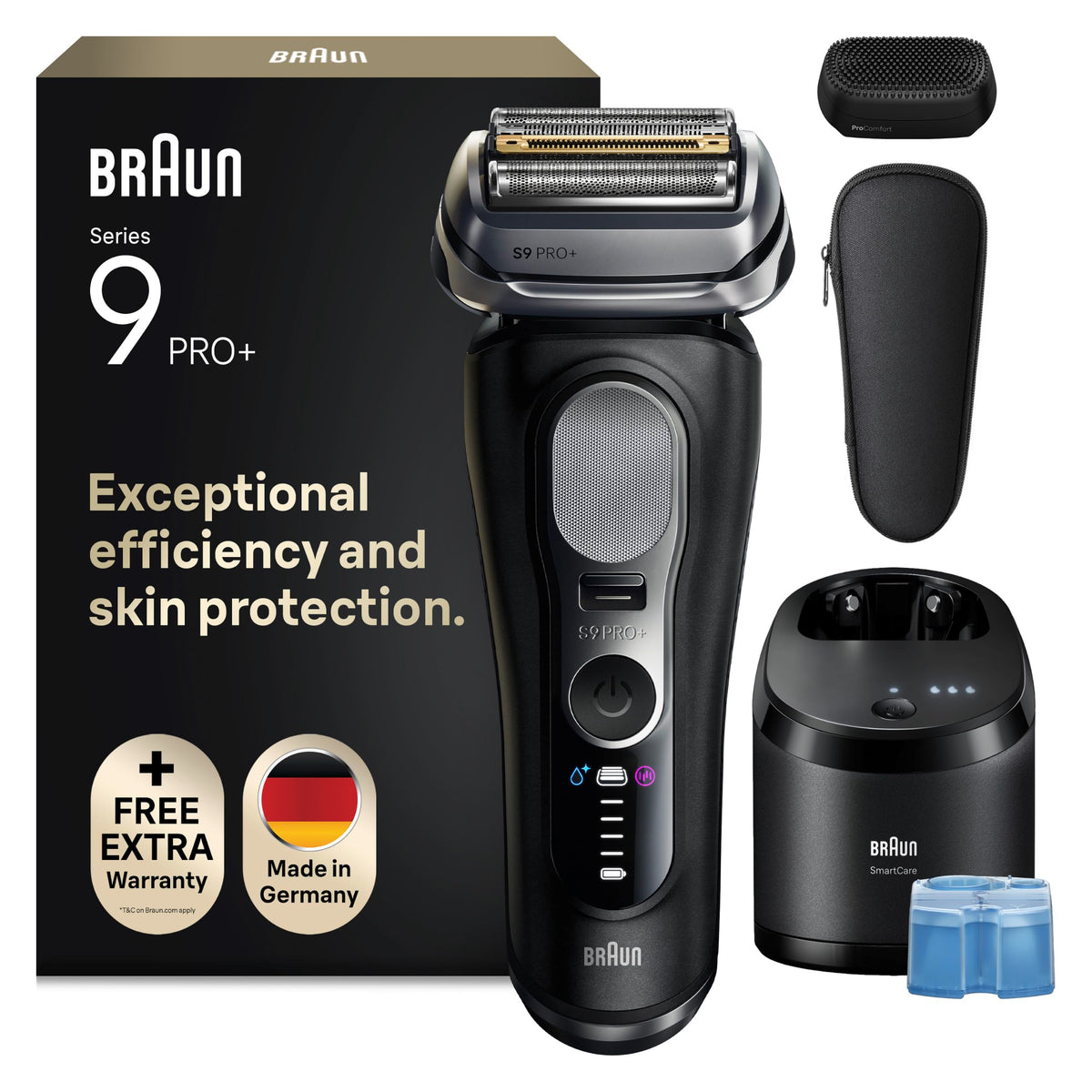 Braun Rasierer Herren Elektrisch Series 9 Pro+, 9677cce, Silber