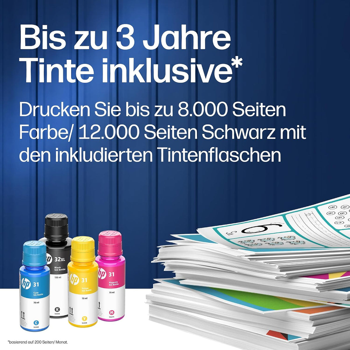 HP Smart Tank 6006 3-in-1 Multifunktionsdrucker (WLAN; Mobiles Drucken) – 3 Jahre Tinte inklusive, 3 Jahre Garantie, großer Tintentank, hohe Reichweite, Drucken in hoher Qualität