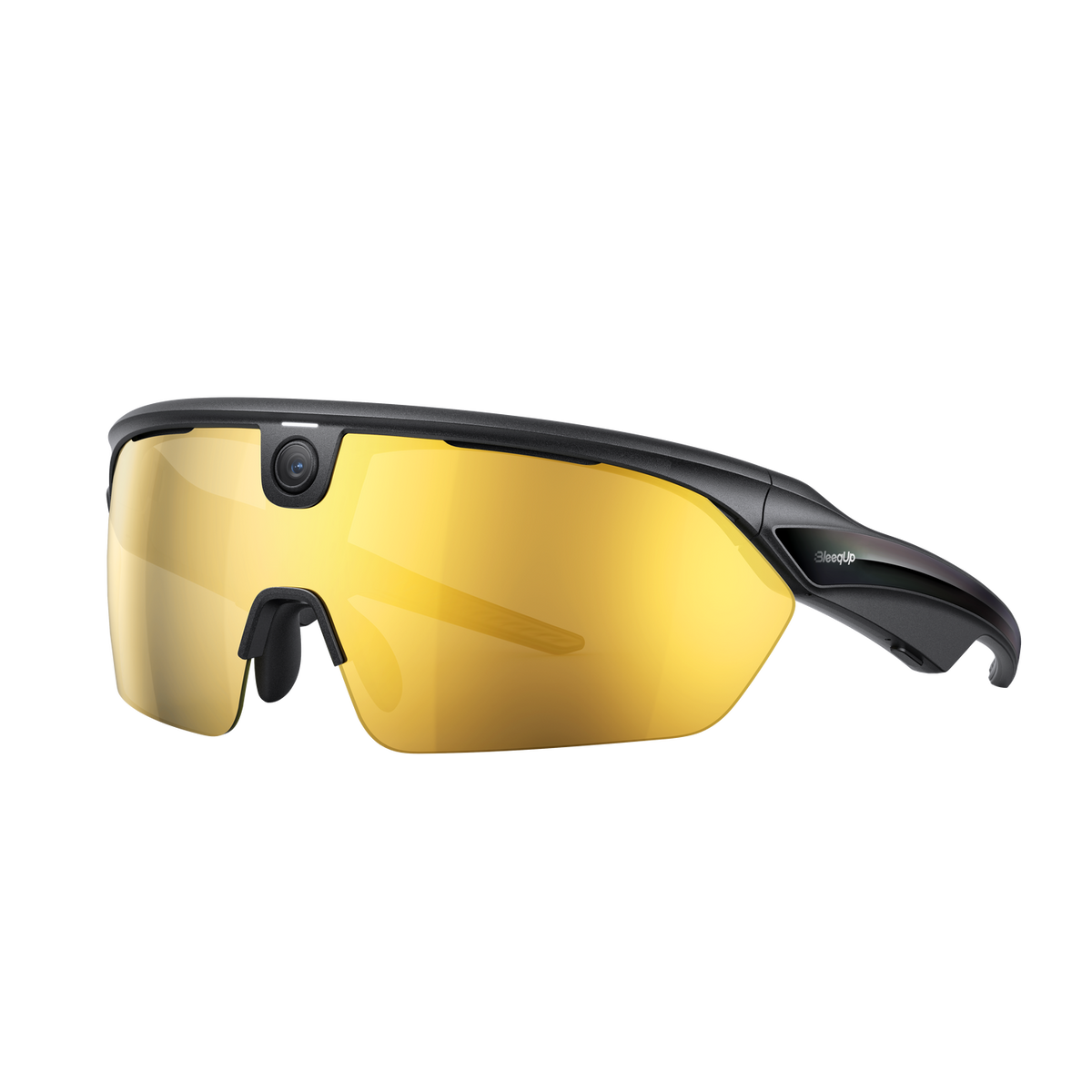 BleeqUp Rover KI-Sportbrille mit Kamera - Schwarz Zeiss 64GB - Gold